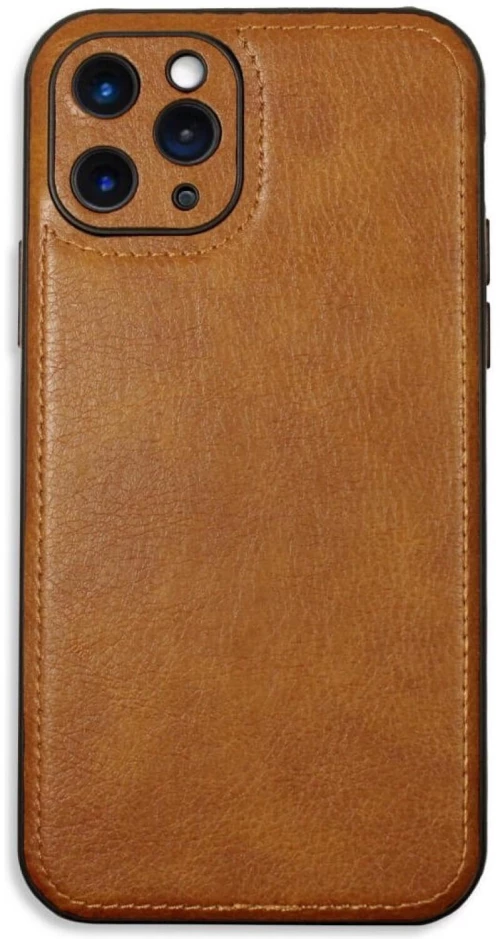 Θήκη iPhone 11 Pro Max Bodycell Prestige Backcover με Πλαίσιο Κάμερας - Brown (5206015067976)
