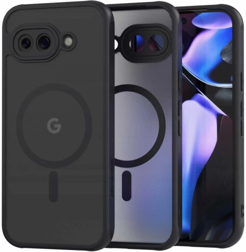 Θήκη Google Pixel 9a Spacecase Hybrid MagSafe Σκληρή Ημιδιάφανη με MagSafe - Black (5905719104016)