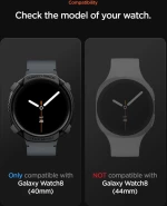 Θήκη Samsung Galaxy Watch 8 40mm Spigen Rugged Armor Ανθεκτική Σιλικόνης - Matte Black (ACS10004)