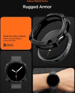 Θήκη Samsung Galaxy Watch 8 40mm Spigen Rugged Armor Ανθεκτική Σιλικόνης - Matte Black (ACS10004)