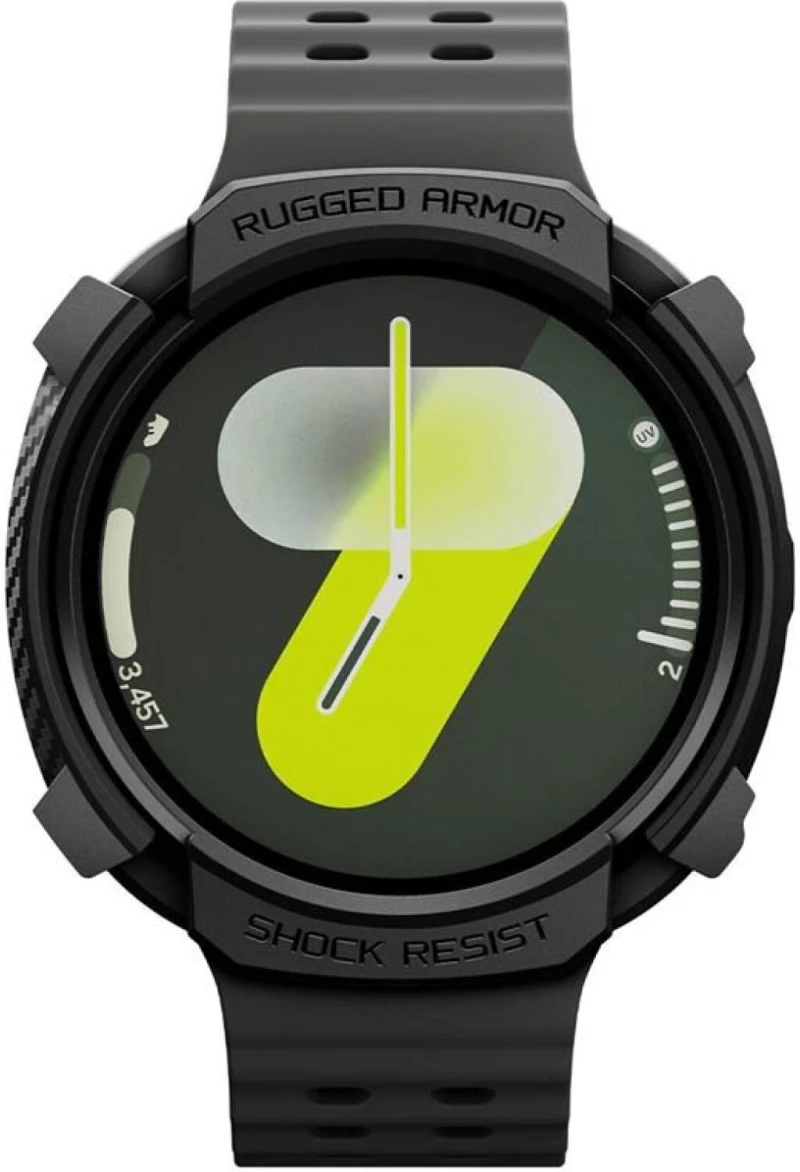 Θήκη Samsung Galaxy Watch 8 40mm Spigen Rugged Armor Ανθεκτική Σιλικόνης - Matte Black (ACS10004)