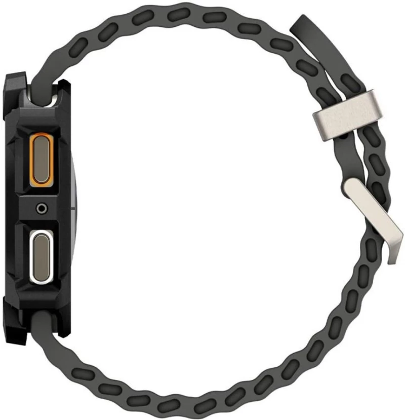 Θήκη Samsung Galaxy Watch 8 40mm Spigen Rugged Armor Ανθεκτική Σιλικόνης - Matte Black (ACS10004)