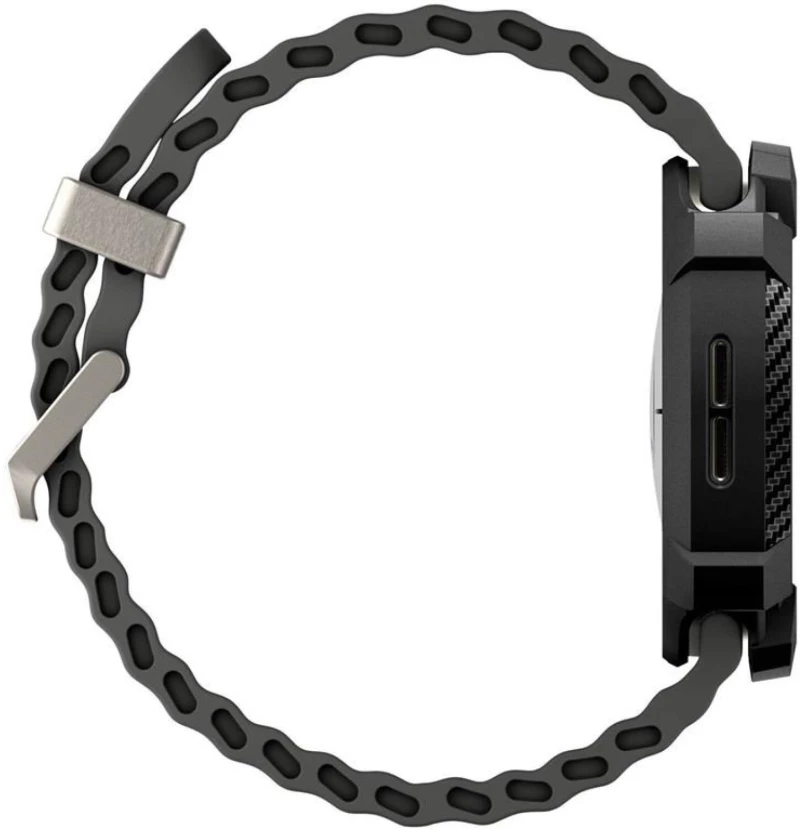 Θήκη Samsung Galaxy Watch 8 40mm Spigen Rugged Armor Ανθεκτική Σιλικόνης - Matte Black (ACS10004)