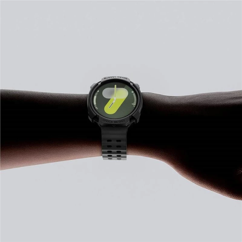 Θήκη Samsung Galaxy Watch 8 40mm Spigen Rugged Armor Ανθεκτική Σιλικόνης - Matte Black (ACS10004)