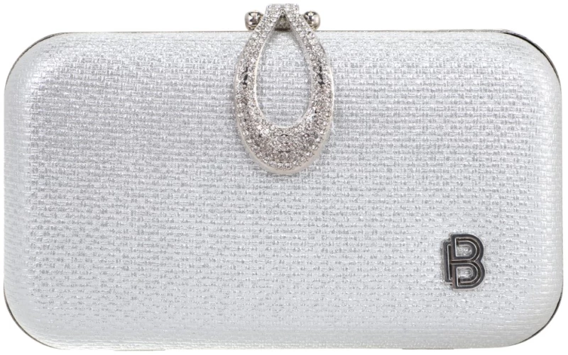 Τσάντα φάκελος clutch JH2240 - Ασημί Bag to Bag