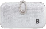 Τσάντα φάκελος clutch JH2240 - Ασημί Bag to Bag