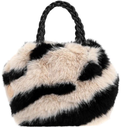 Γούνινη τσάντα χειρός XY-2403 - Μπέζ Bag to Bag