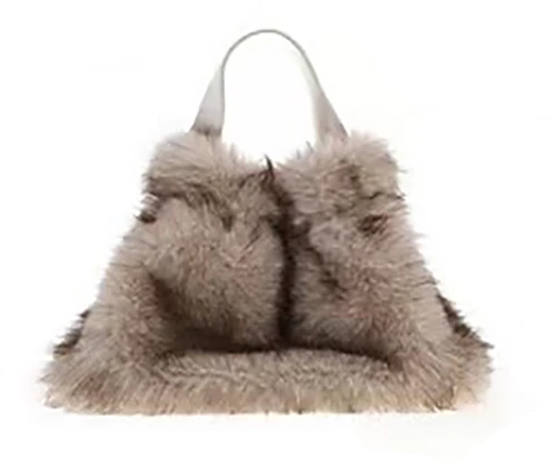 Γούνινη τσάντα QS-02 - Μπέζ Bag to Bag