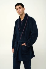 Σταυρωτή Ανδρική Fleece Ρόμπα - 23616