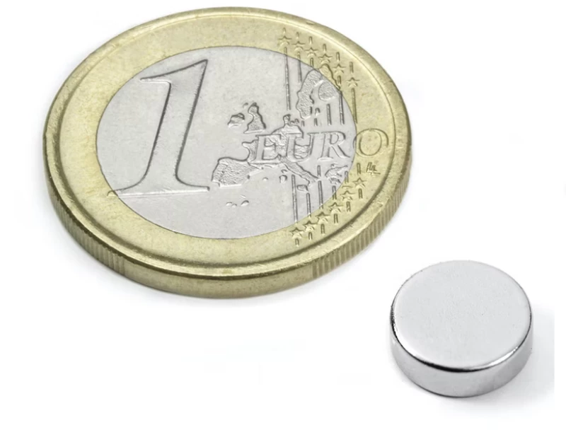 Μαγνήτης Δίσκος Φ9x3mm Νεοδυμίου Δύναμη Έλξης 2kg