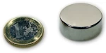 Μαγνήτης Δίσκος Φ25x10mm Νεοδυμίου Δύναμη Έλξης 20kg