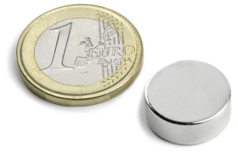 Μαγνήτης Δίσκος Φ13x5mm Νεοδυμίου Δύναμη Έλξης 4,5kg