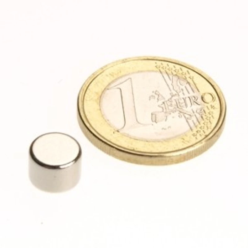 Μαγνήτης Δίσκος Φ8x6mm Νεοδυμίου Δύναμη Έλξης 2,2kg