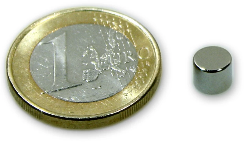 Μαγνήτης Δίσκος Φ6x5mm Νεοδυμίου Δύναμη Έλξης 1,4kg