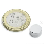 Μαγνήτης Δίσκος Φ12x5mm Νεοδυμίου Δύναμη Έλξης 3,6kg