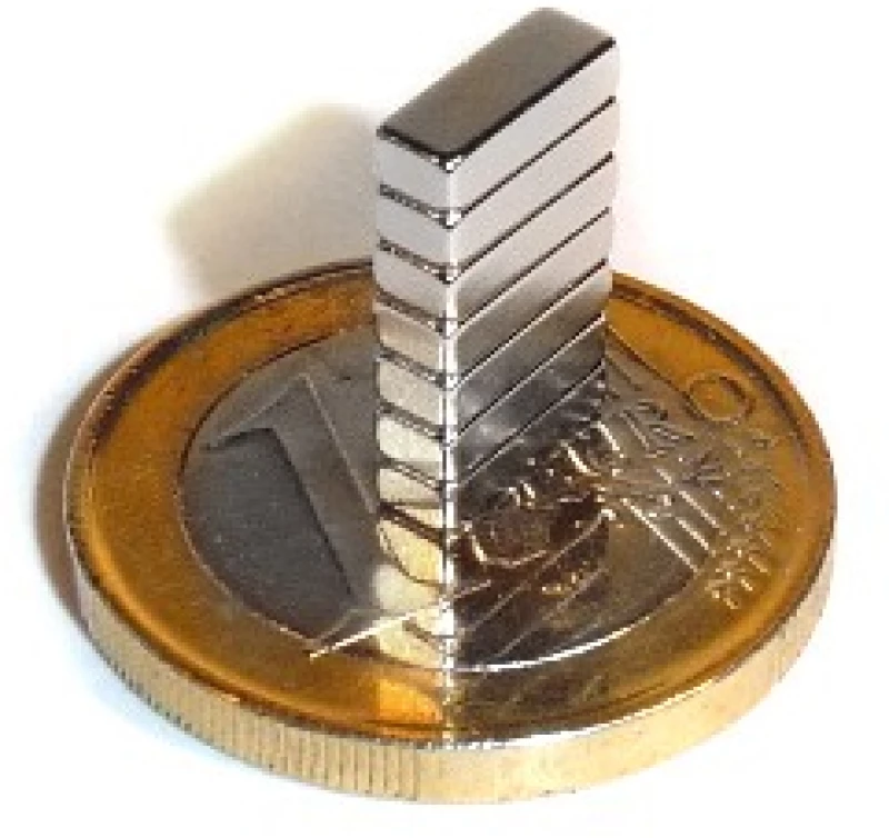 Μαγνήτης Παραλληλεπίπεδος 10x3x2mm 120°C Νεοδυμίου Δύναμη Έλξης 700gr