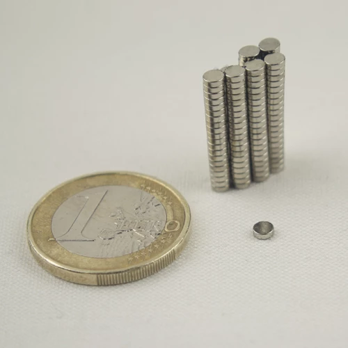 Μαγνήτης Δίσκος Φ3x2mm Νεοδυμίου Δύναμη Έλξης 250gr
