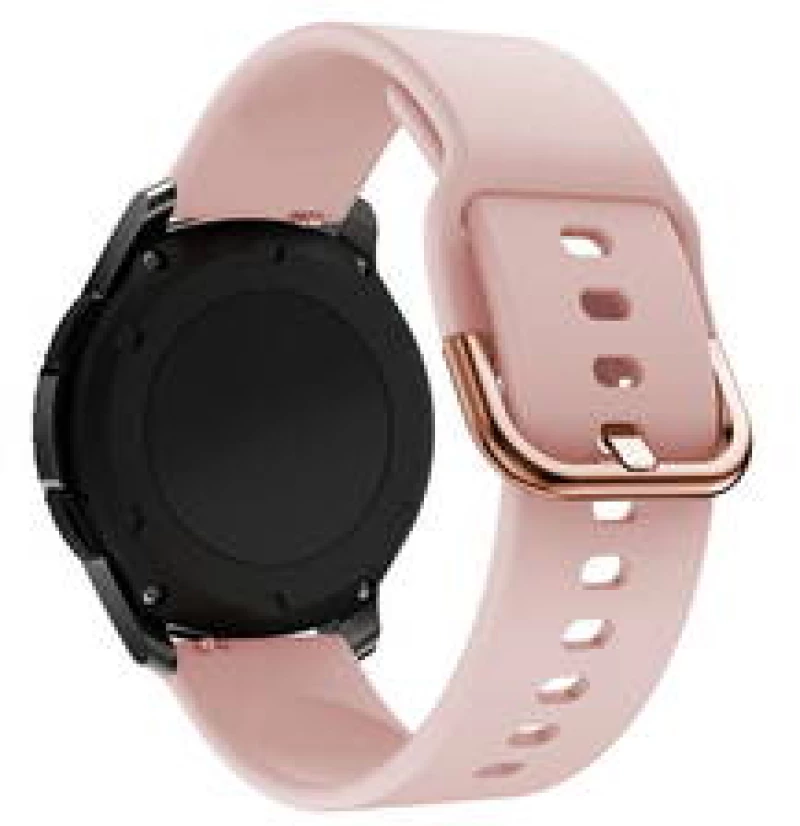 Universal Λουράκι TPU Σιλικόνης για Ρολόι Smartwatch 22mm - Ροζ