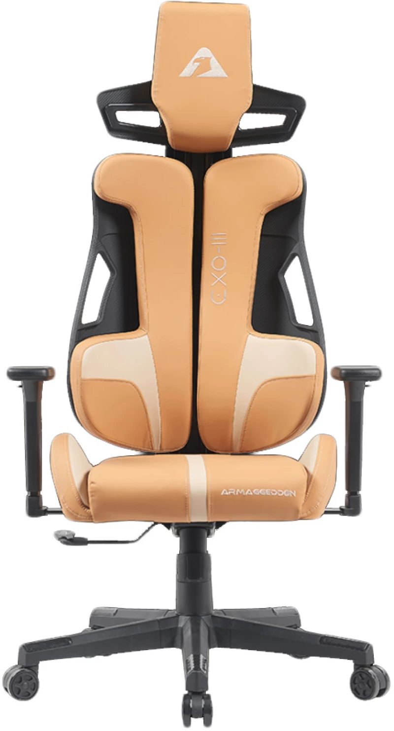 ARMAGGEDDON VEGAN LEATHER ERGONOMIC BACK GAMING CHAIR EXO III HONEY BOURBON