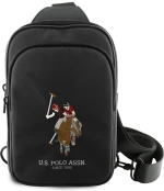 US Polo Petit Pique Crossbody Phone Bag Black