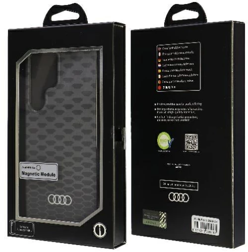 Audi IML Stitching Pattern MagSafe Case S24 Ultra S928 black/black hardcase AU-IMLMS24U-Q5/D3-BK