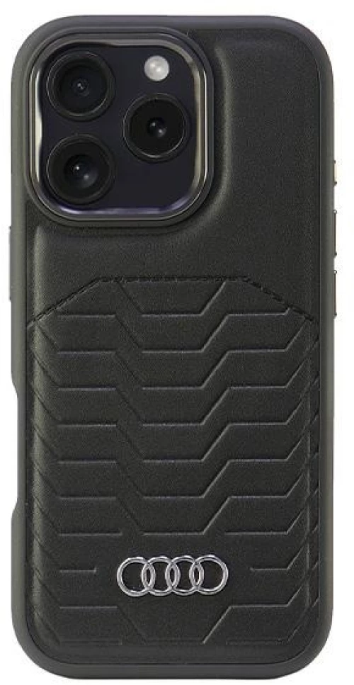 Audi Synthetic Leather MagSafe iPhone 16 Pro 6.3" black/black hardcase AU-TPUPCMIP16P-GT/D3-BK