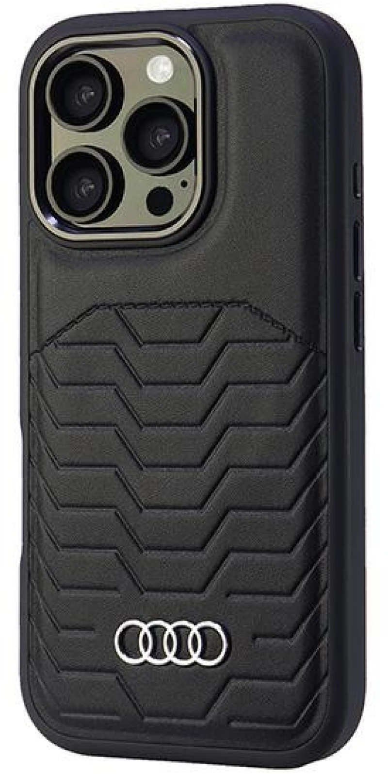 Audi Synthetic Leather MagSafe iPhone 16 Pro 6.3" black/black hardcase AU-TPUPCMIP16P-GT/D3-BK