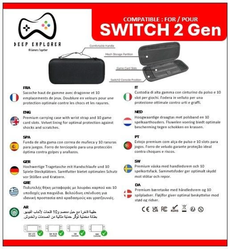 Deep Explorer - Protective case Grey / Nintendo Switch 2