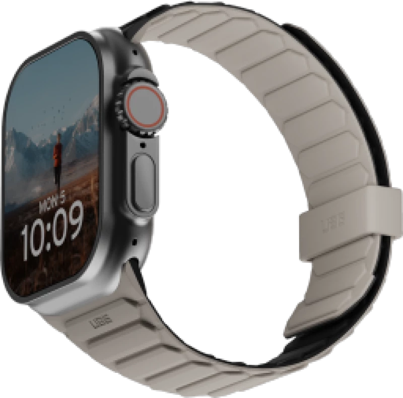 UAG Pathfinder Silicone Double-Sided Magnetic Strap for Apple Watch 42 / 44 / 45 / 46 / 49mm - Black-Gray