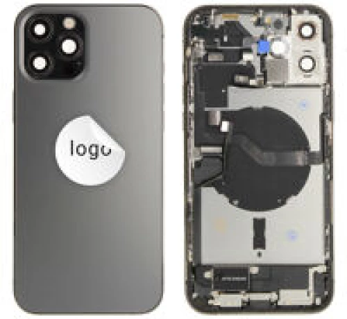 For iPhone/iPad (AP12PM24BPSP) Rear Cover (Pulled A) incl. small parts - Space Grey, For iPhone 12 Pro Max