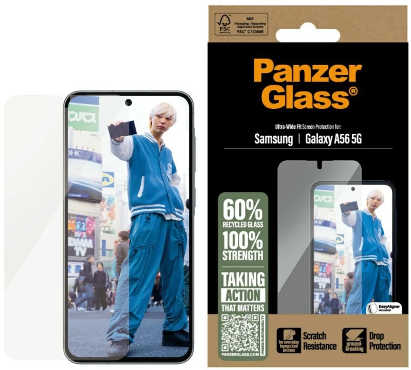 PanzerGlass Ultra-Wide Fit Tempered Glass for Samsung Galaxy A56 5G