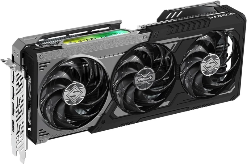 ASRock AMD Radeon™ RX 9070 XT Steel Legend Dark 16GB graphics card