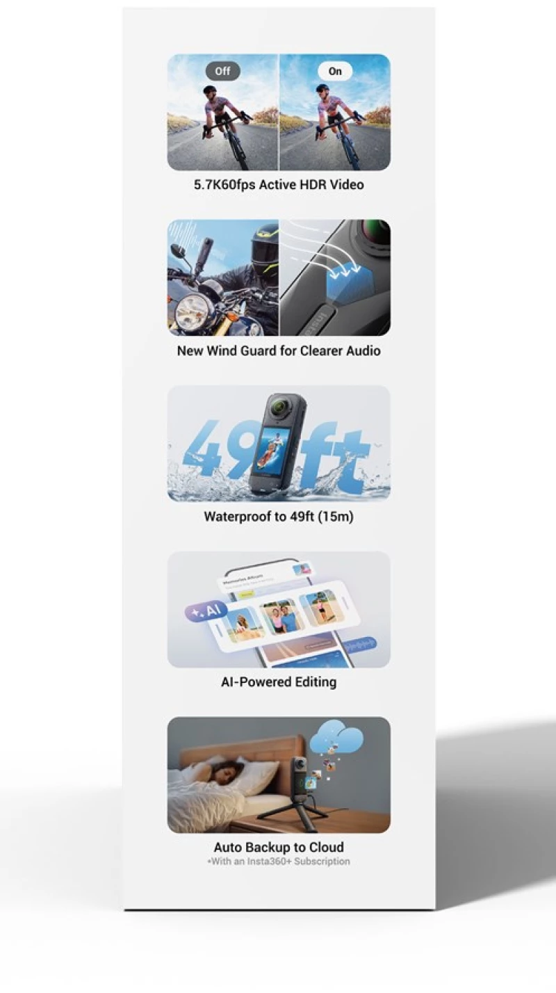 Insta360 X5 Essentials Camera Bundle
