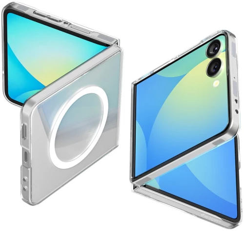 Spigen AirSkin Mag MagSafe Case for Samsung Galaxy Z Flip 7 - Clear and White