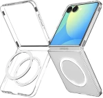 Spigen AirSkin Mag MagSafe Case for Samsung Galaxy Z Flip 7 - Clear and White