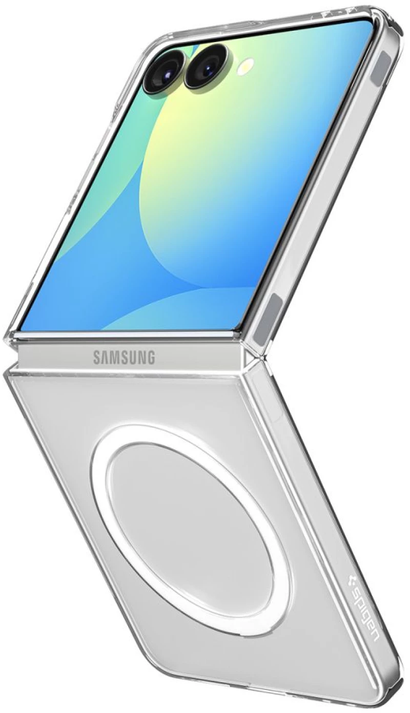 Spigen AirSkin Mag MagSafe Case for Samsung Galaxy Z Flip 7 - Clear and White