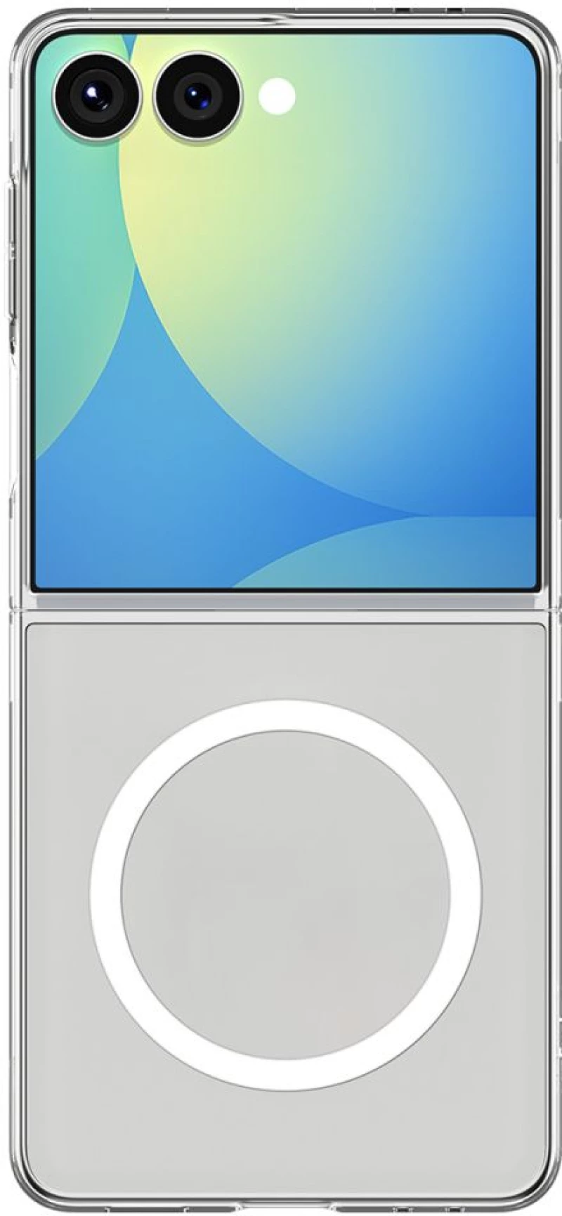 Spigen AirSkin Mag MagSafe Case for Samsung Galaxy Z Flip 7 - Clear and White