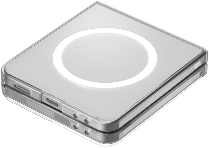 Spigen AirSkin Mag MagSafe Case for Samsung Galaxy Z Flip 7 - Clear and White