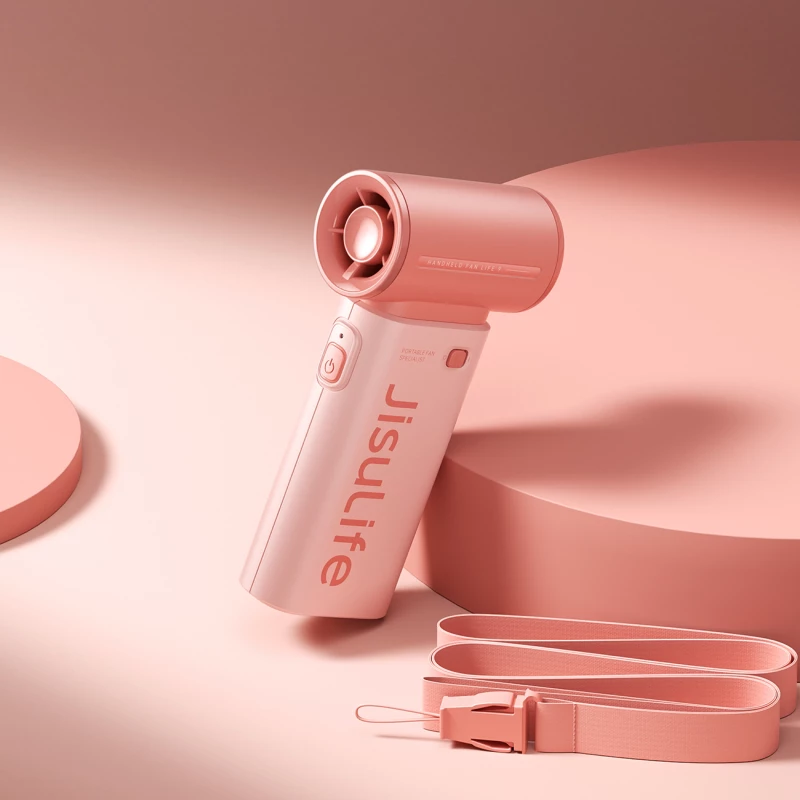 Jisulife Handheld Fan Life9 3600mAh Portable Mini Blower USB Fan - Pink