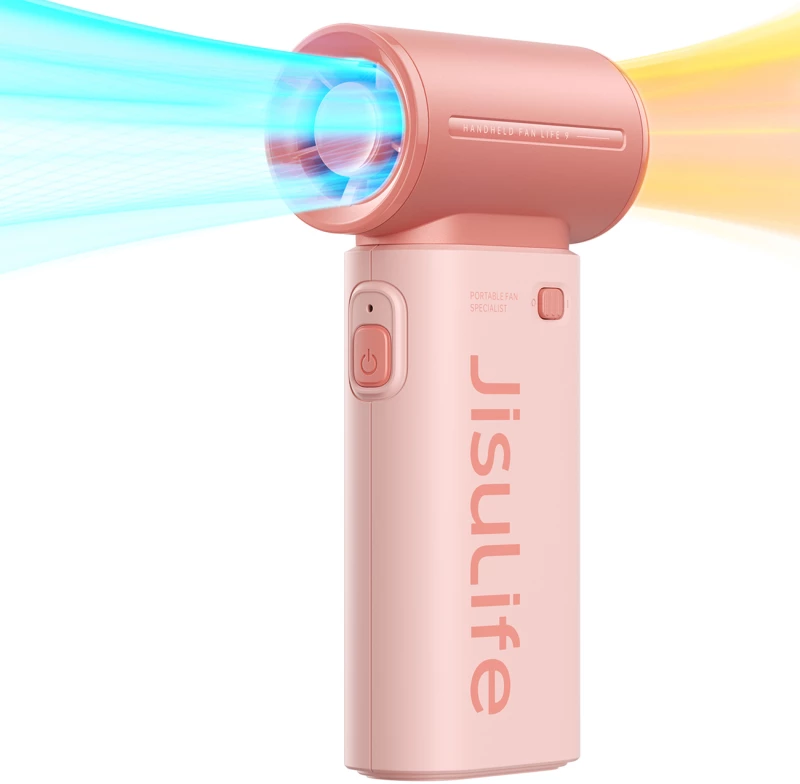 Jisulife Handheld Fan Life9 3600mAh Portable Mini Blower USB Fan - Pink