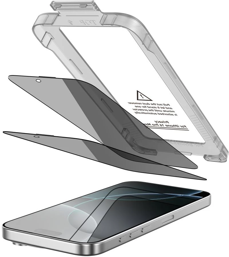 Tech-Protect Quick Set Spy+ Privacy Glass 2-pack for iPhone 16 Pro