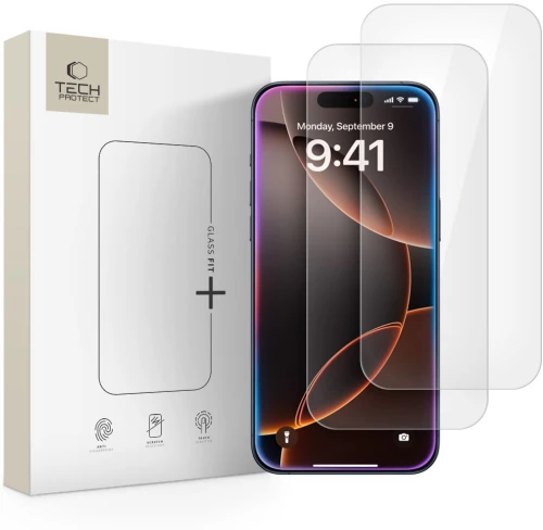 Tech-Protect Glass Fit+ 2-pack tempered glass for iPhone 17 Air - transparent
