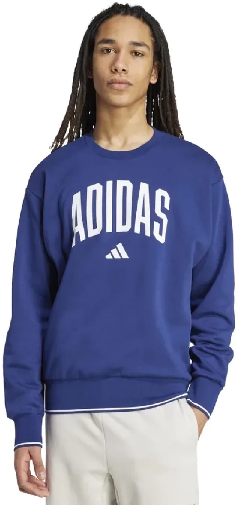 Ανδρική Φούτερ Adidas Collegiate-Inspired Style Μπλε / Λευκό  Μπλε Λευκό
