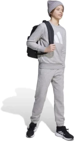 Παιδικό Σετ Φόρμας Adidas Fleece Jogger Γκρι / Λευκό  Γκρι Λευκό