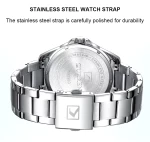 Curren 9090G Μπαταρίας με Μεταλλικό Μπρασελέ Silver Yellow