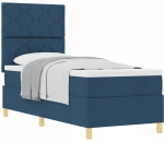Box Spring Bed με Στρώμα Μπλε 80x200 εκ. Μπλε 3339657