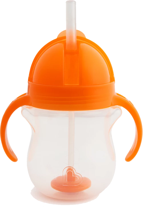 Κύπελλο με καλαμάκι Munchkin Tip & Sip Cup Orange 207ml