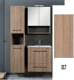 Έπιπλο Μπάνιου MDF Laminate Dual M 60cm Βάση, νιπτήρας, καθρέπτης  Στήλη: Χωρίς Στήλη 017