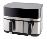 Heinner HAF-H9DB17BKS Air Fryer με Διπλό Αποσπώμενο Κάδο 8.6lt Μαύρο