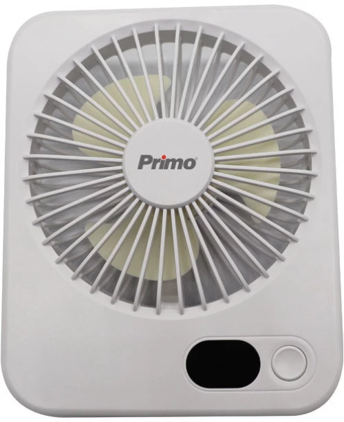 Primo PRMF-80692 Ανεμιστήρας Mini 5'' 12.5cm Λευκός Επαναφορτιζόμενος